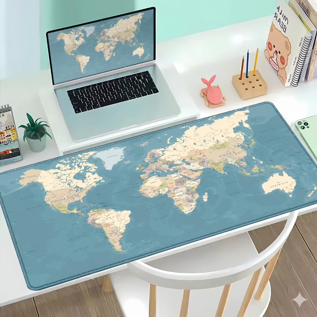 Tapis de Souris XXL Carte du Monde