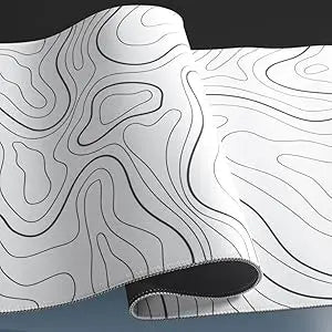 Tapis de Souris XXL Blanc et Noir - Tapis Souris