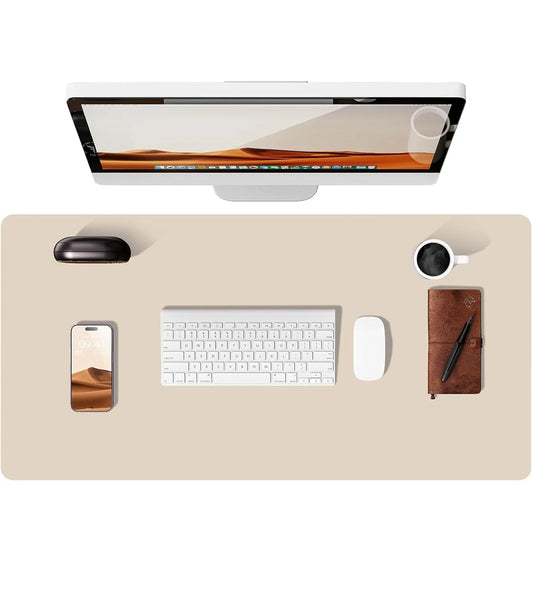 Leather Desk Pad Protector, Mouse Pad, Office Desk Mat, Waterproof  Non-Slip PU Desk Blotter, Computer Desk Pad for Women