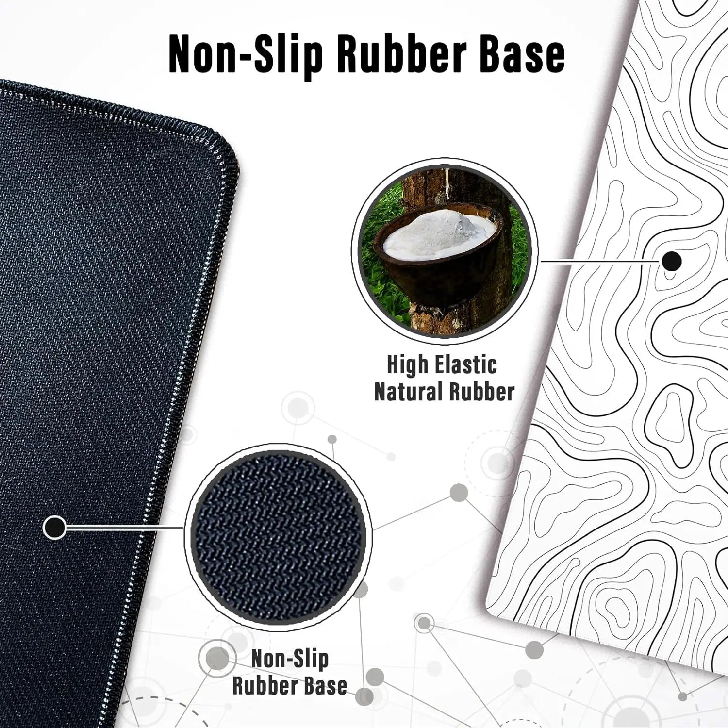 Tapis de Souris XXL Noir et Blanc - Tapis Souris