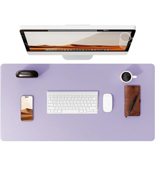 Leather Desk Pad Protector, Mouse Pad, Office Desk Mat, Waterproof  Non-Slip PU Desk Blotter, Computer Desk Pad for Women