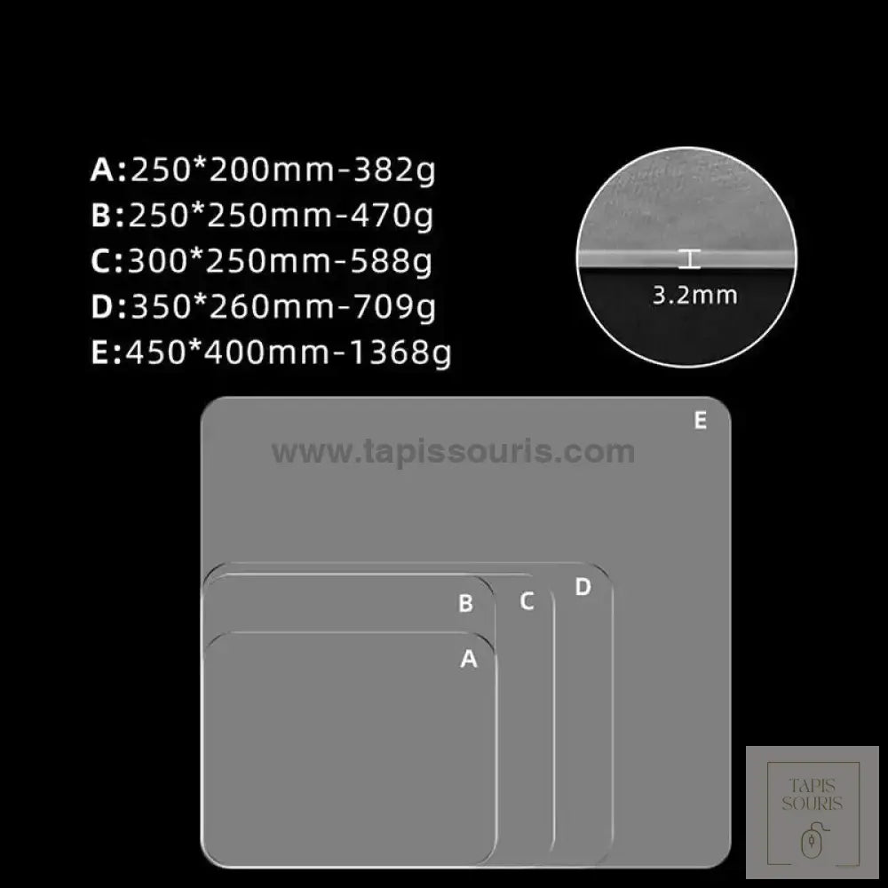 Tapis de Souris en Verre