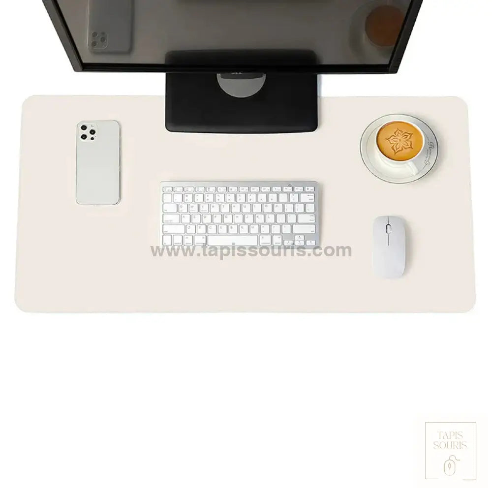 Tapis de Souris XXL Blanc Ivoire - Tapis Souris