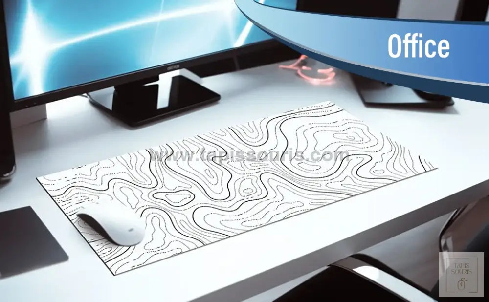 Tapis de Souris XXL Noir et Blanc - Tapis Souris