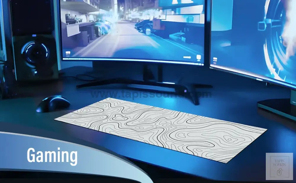 Tapis de Souris XXL Noir et Blanc - Tapis Souris