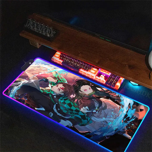 Tapis de Souris RGB Demon Slayer - 2 / 35x25cm x 3mm - Petite taille