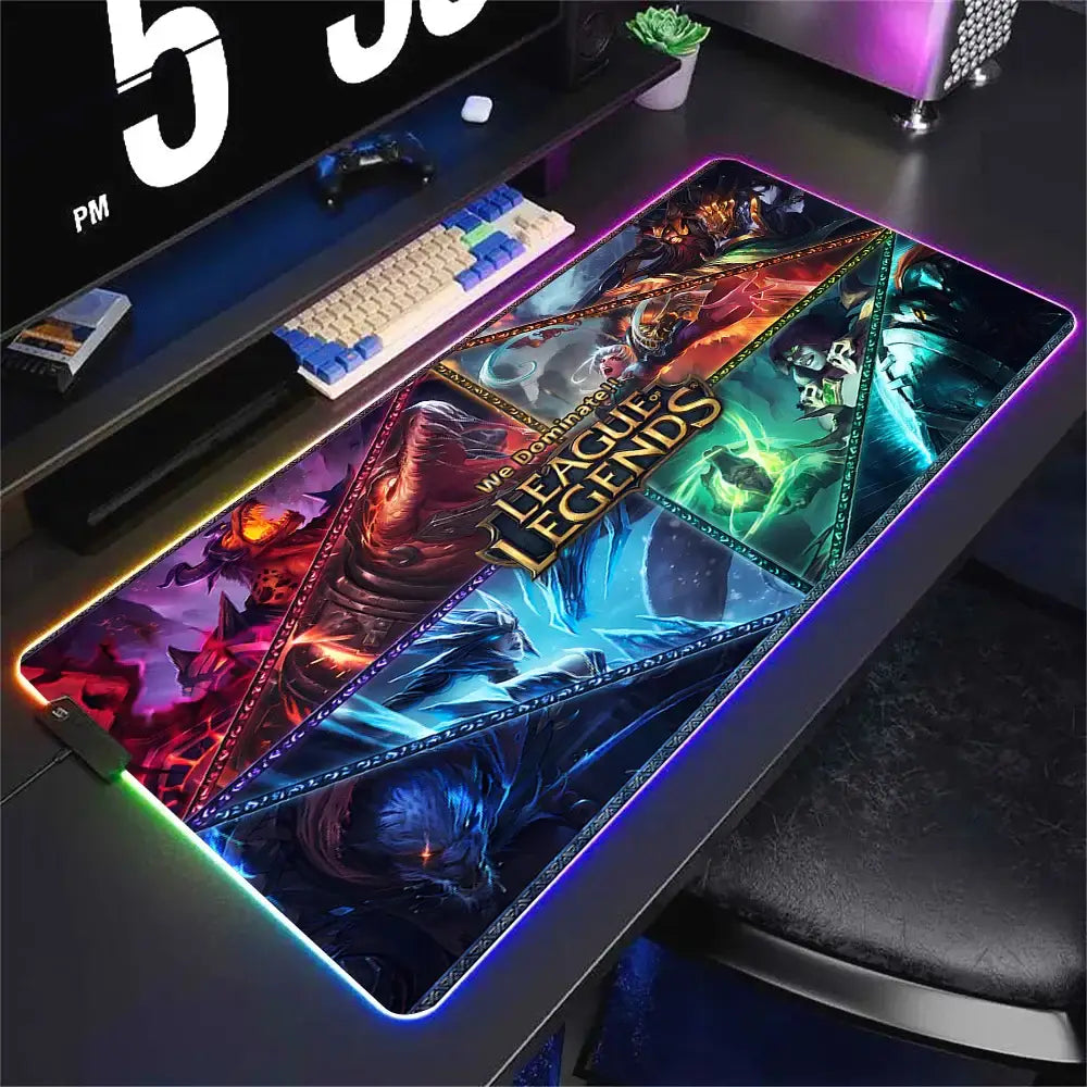 Tapis de Souris RGB League Of Legends - 1 / 35x25cm x 3mm - Petite taille