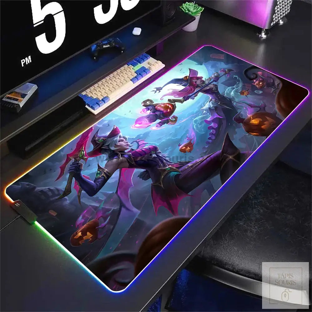 Tapis de Souris RGB League Of Legends - 12 / 35x25cm x 3mm - Petite taille