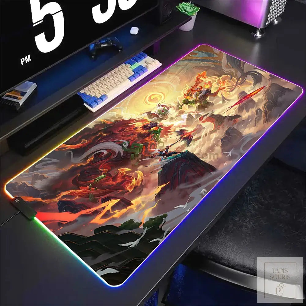 Tapis de Souris RGB League Of Legends - 17 / 35x25cm x 3mm - Petite taille