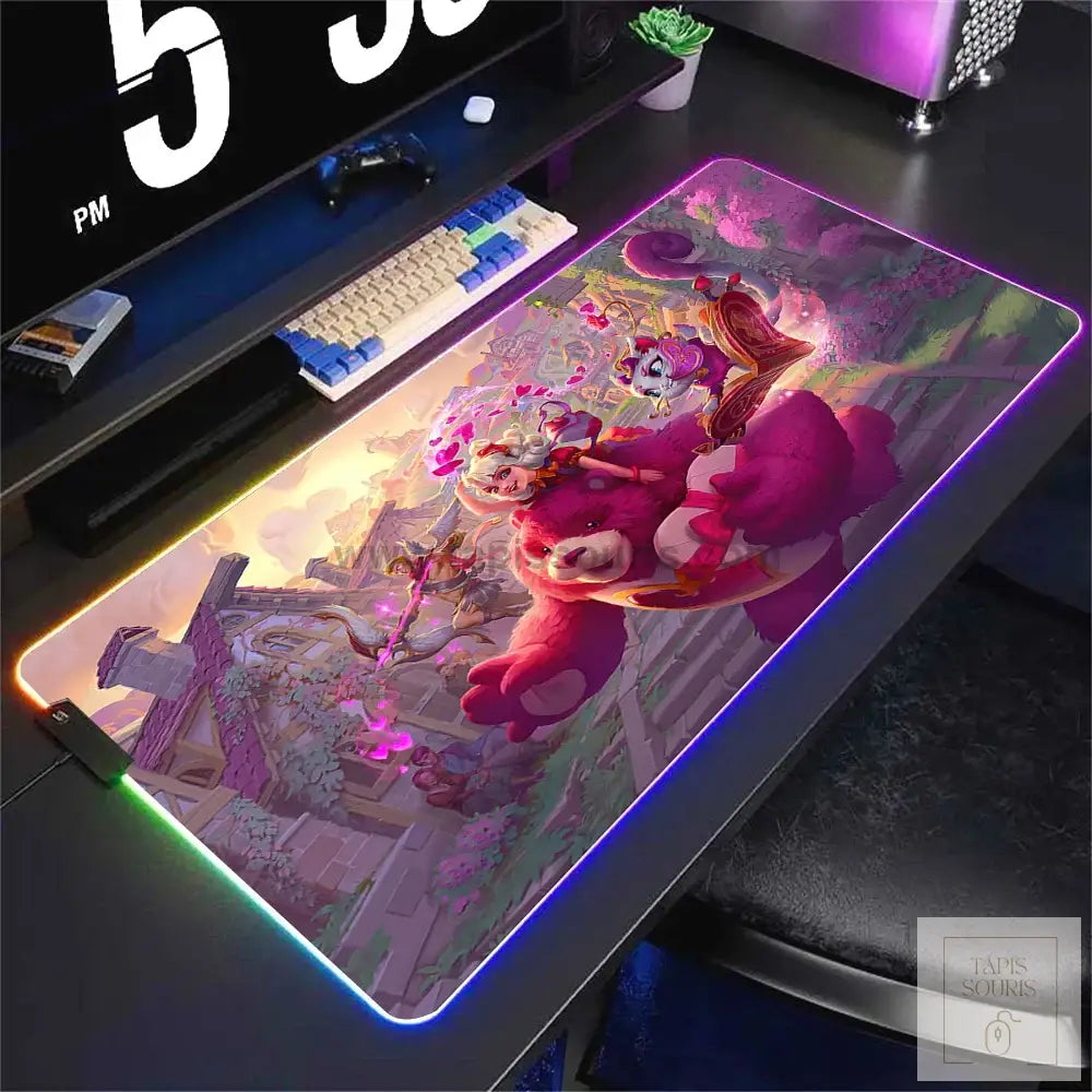 Tapis de Souris RGB League Of Legends - 22 / 35x25cm x 3mm - Petite taille