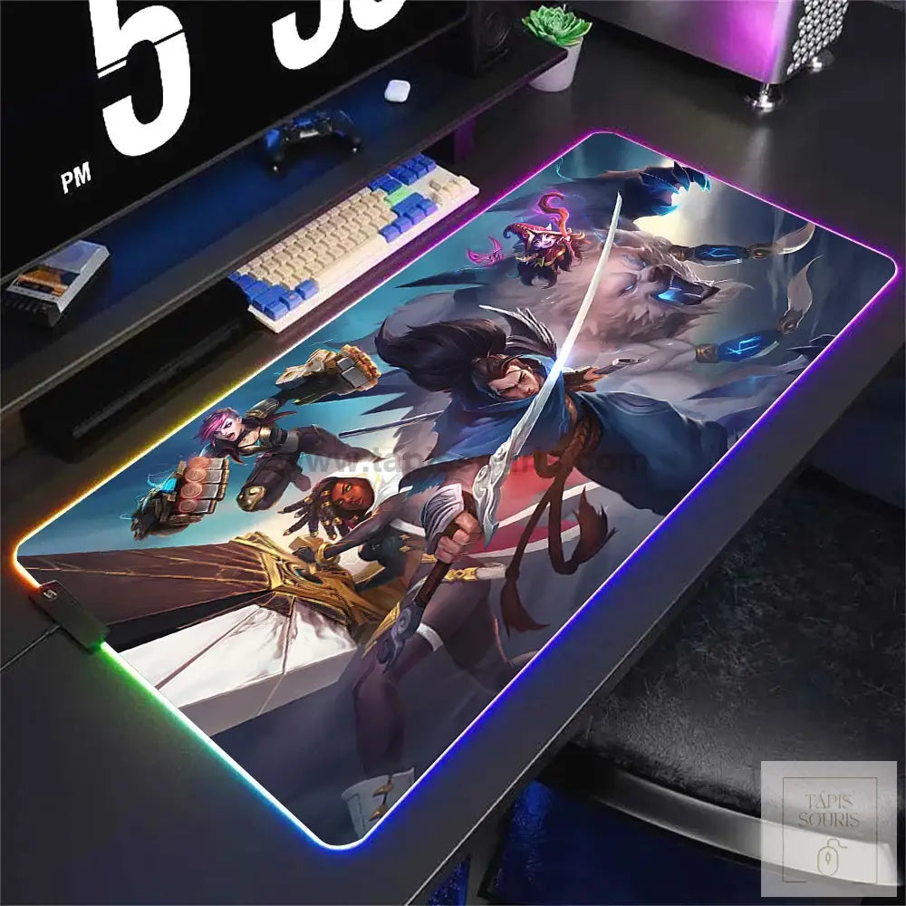 Tapis de Souris RGB League Of Legends - 23 / 35x25cm x 3mm - Petite taille