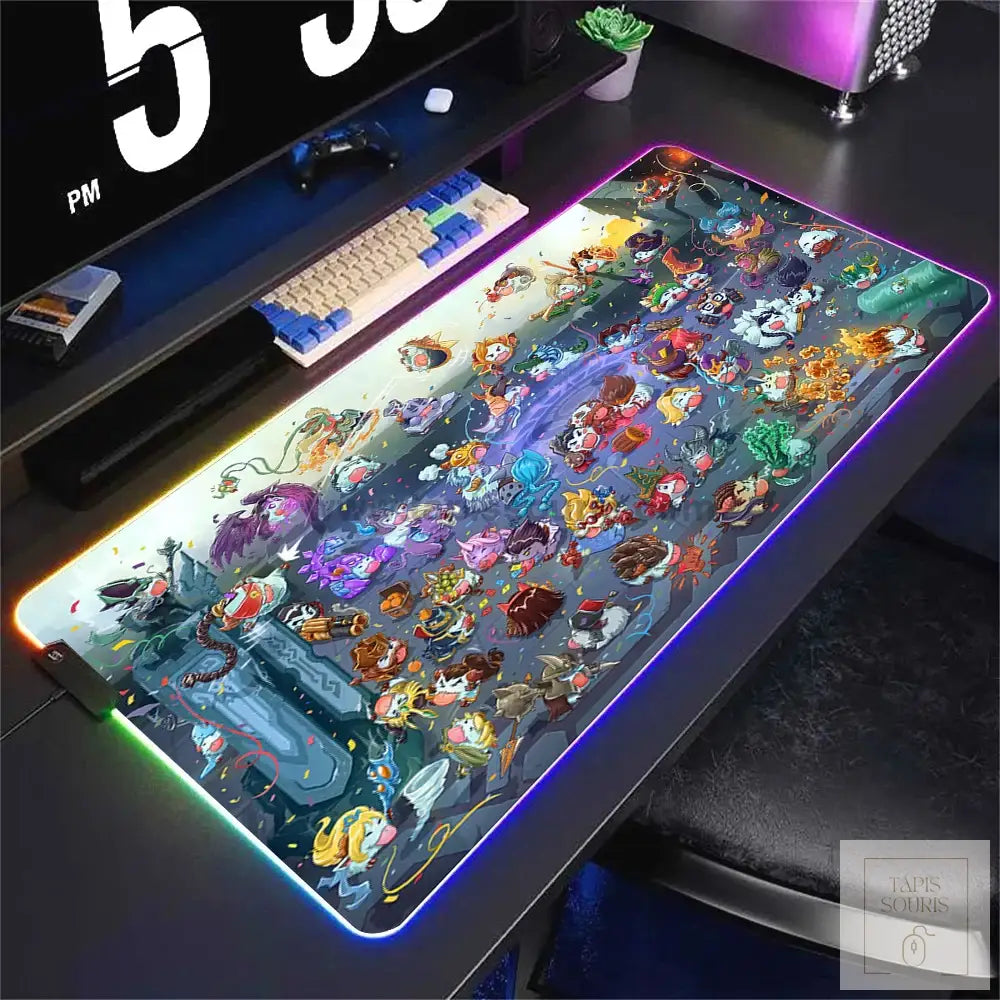 Tapis de Souris RGB League Of Legends - 25 / 35x25cm x 3mm - Petite taille
