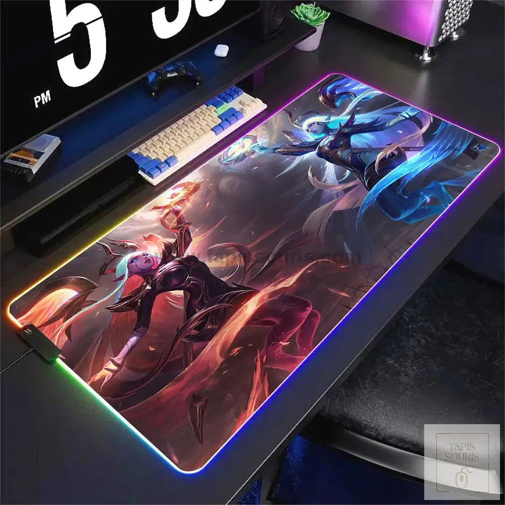 Tapis de Souris RGB League Of Legends - 5 / 35x25cm x 3mm - Petite taille