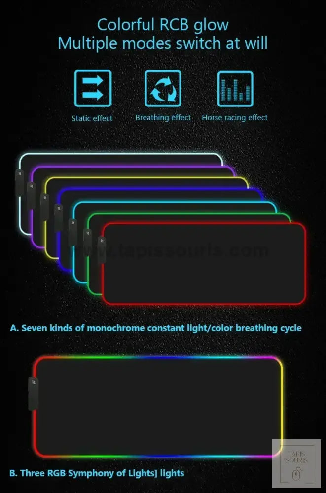 Tapis de Souris RGB Personnalisé