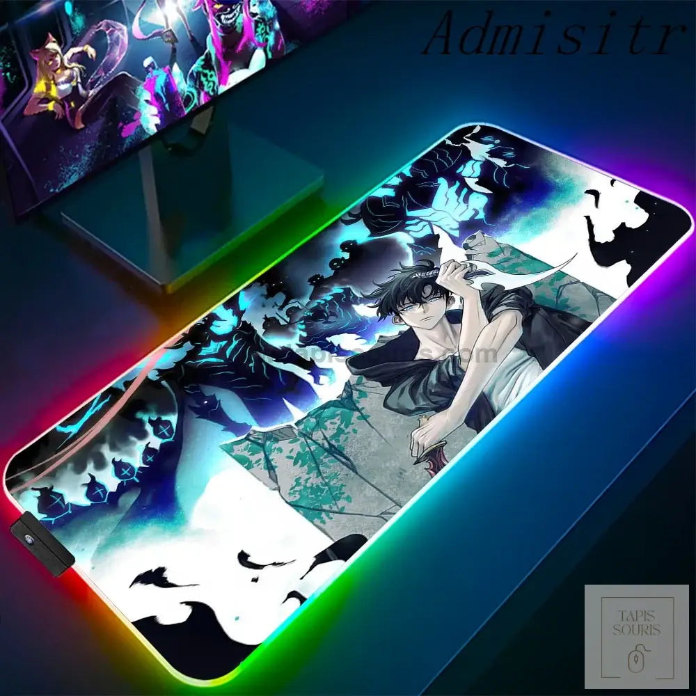 Tapis de Souris RGB Solo Leveling - 10 / 35x25cm x 3mm - Petite taille