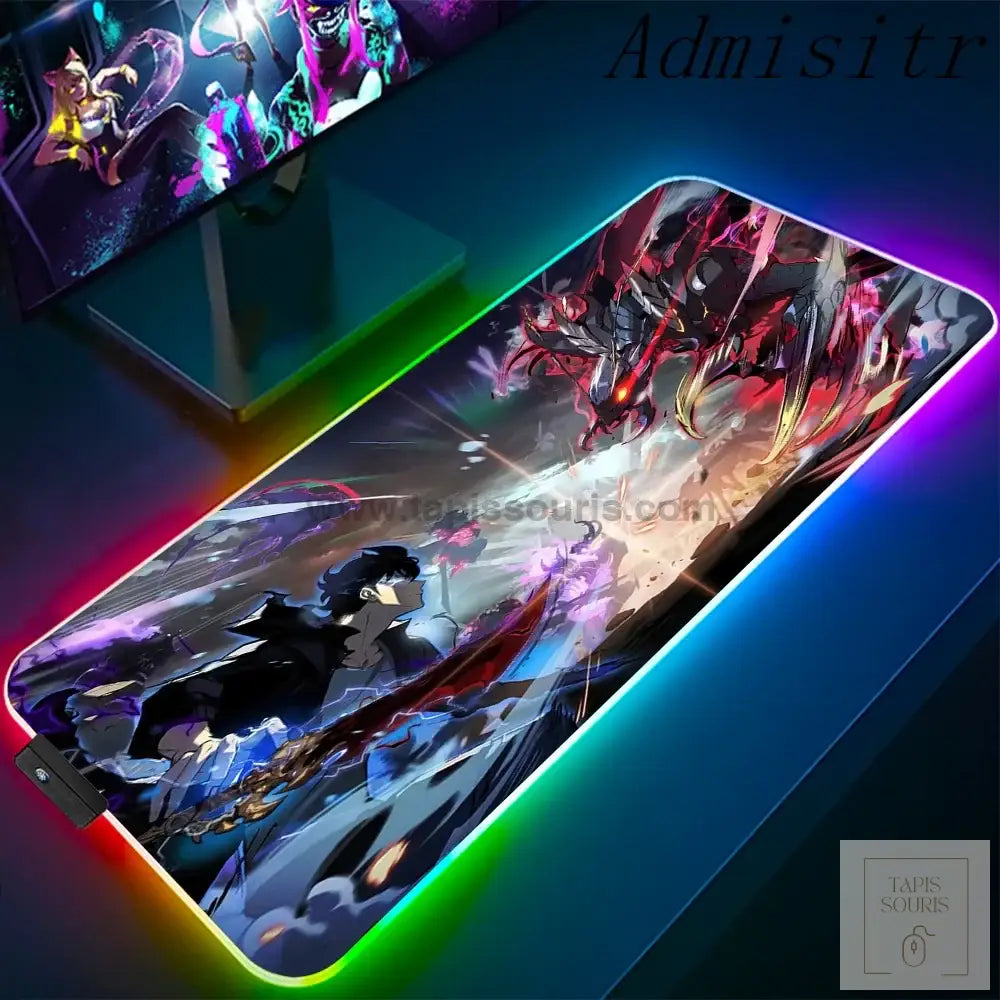 Tapis de Souris RGB Solo Leveling - 4 / 35x25cm x 3mm - Petite taille