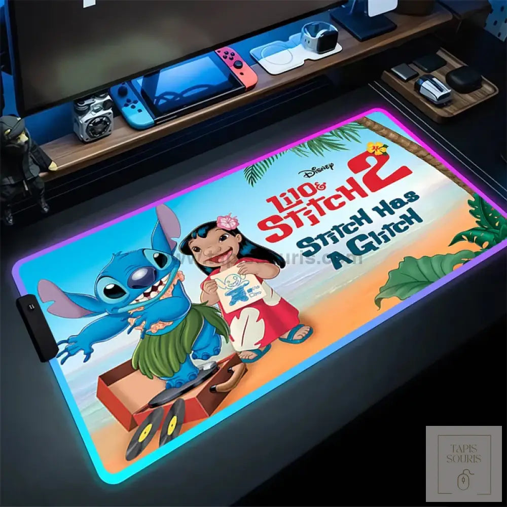 Tapis de Souris RGB Stitch - 14 / 35x25cm x 3mm - Petite taille