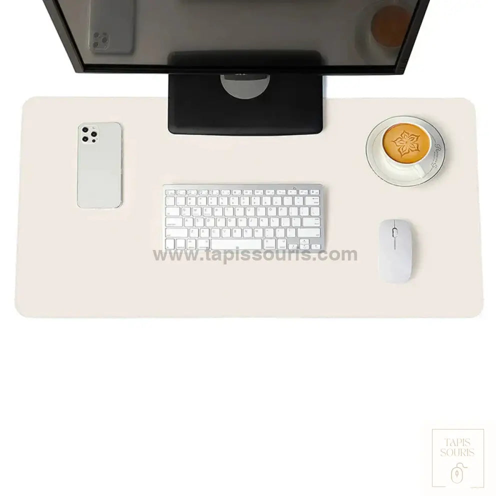 Tapis de Souris XXL Blanc Ivoire - Tapis Souris