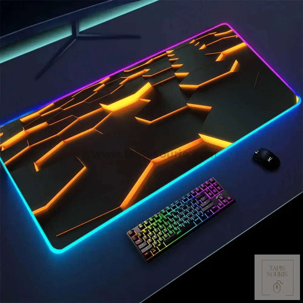 Tapis de Souris XXL RGB - 7 / 35x25cm x 3mm - Petite taille